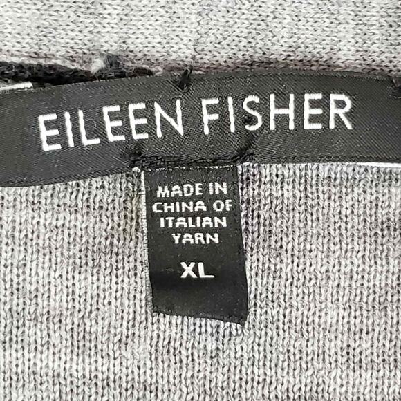 Eileen Fisher Open Front Cardigan Merino Wool Women’s Size XL Gray LS - Picture 5 of 8